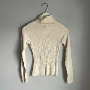 I.N.C. Cream Ribbed‎ Turtleneck Minimalist Neutral Basic Wardrobe Staple size S thumbnail 2