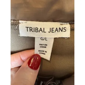 Tribal Jeans Hoodie Women Large Brown Zip Front‎ Pullover Sweatshirt Athleisure thumbnail 8