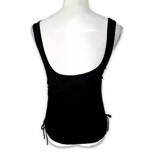 4th & Reckless Annoushka Tank Top Ruched Side Scoop Neckline Soft Black W L NWOT thumbnail 7