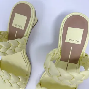 NEW Dolce Vita Ronin Light Yellow Double Braided Strap Sandal Size 6 MSRP $115 thumbnail 4
