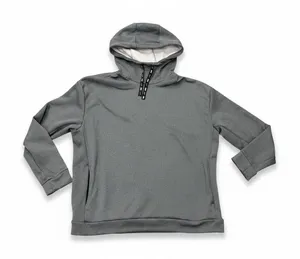 Nike Hoodie Sweatshirt Women’s Size Large Gray Fleece Pullover Side Pockets Logo thumbnail 1