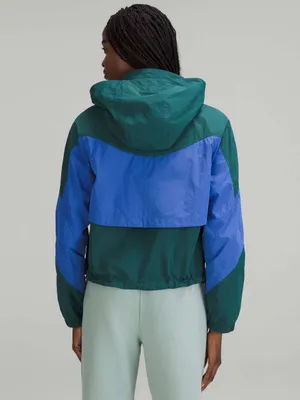 Lululemon Evergreen Cropped Full-Zip Hoodie Size 4 Green Jasper Wild‎ Indigo thumbnail 2