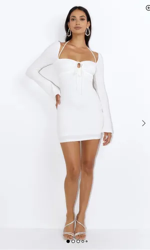 Hello Molly Mini Dress White thumbnail 1