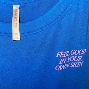Fabletics Cropped Feel Good...Mantra Muscle Tank Electric Blue size 3X NEW thumbnail 6