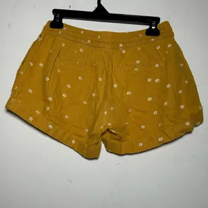 Old Navy Women's Yellow Daisy Print Linen Blend Drawstring‎ Shorts Size S thumbnail 2