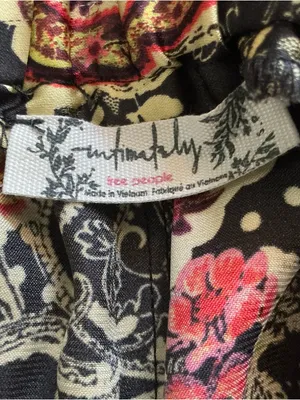 Free people goddess lounge pants size s satin x-wide leg floral paisley print thumbnail 6