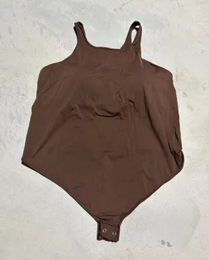 Skims Chocolate Brown One-Piece Bodysuit with padding 2x thumbnail 1