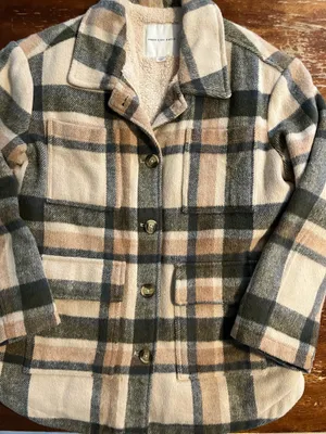 American eagle plaid fleece jacket  thumbnail 4