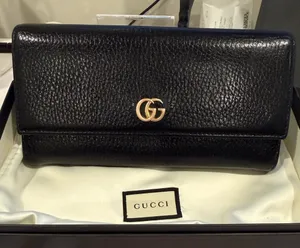 ✨SALE✨ Gucci Black Leather GG Wallet thumbnail 1