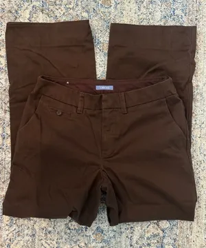 Cherokee Brown Cotton Spandex Hand Stitch Technology Trousers Size 4 thumbnail 1