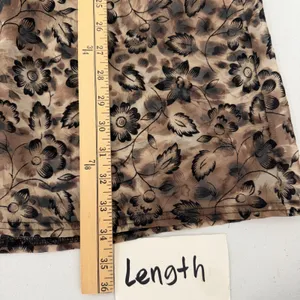 Vintage 90's Breakin Loose Sheer Floral Leopard Print‎ Duster Brown Black 5/6 thumbnail 10