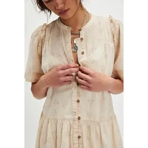 Free People Dainty Ethereal Cottage Bella Mae Midi Dress Vanilla Floral Small thumbnail 5