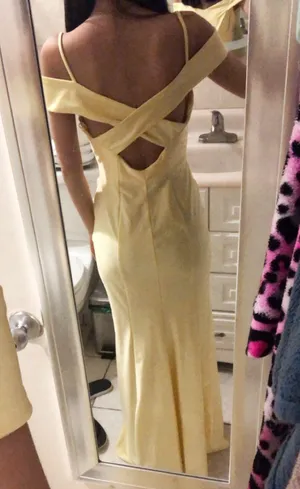 Prom Dress Gown Yellow thumbnail 2