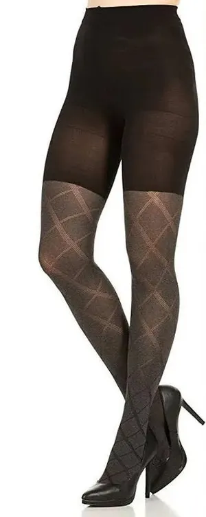NWT Spanx Love Your Assets Flipside Diamond Reversible Shaping Tights Size 2 thumbnail 1