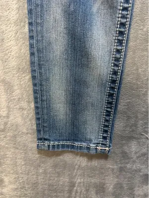 Miss Me Womens Ankle Skinny Jeans Blue Sequins Rhinestones Size 27 JP8715AK thumbnail 4