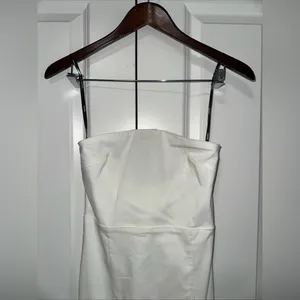 Forever 21 Lightweight Strapless Bodycon Midi Dress M White NWT thumbnail 2