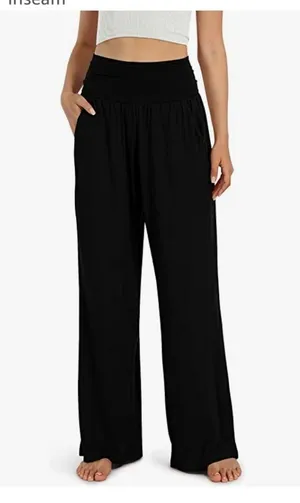 Wide leg Palazzo Pants with Packets, Light Weight Loose Comfy Casual p… thumbnail 2