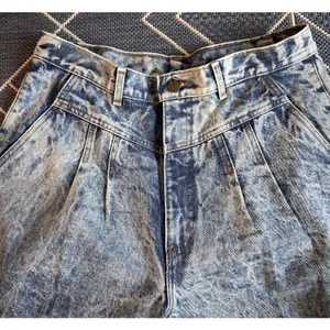 Vintage CHIC Acid Wash Pleated Jeans High Rise Tapered 80s Indie Streetwear USA thumbnail 5