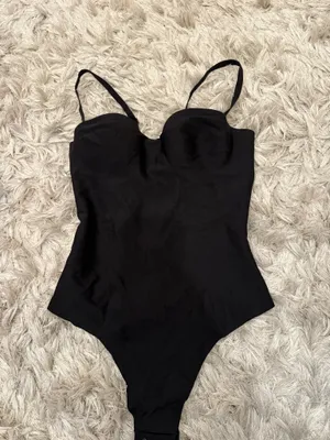 SKIMS Underwire Thong Bodysuit Onyx thumbnail 3