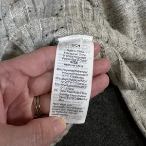 Madewell Donegal Smoke Roll Neck Wool Blend Sweater Grey K5410 Womens Small NWT thumbnail 4