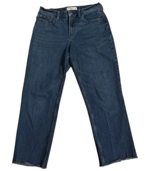 Abercrombie & Fitch A&F Curve Love 28 6 Short 6S 28S Straight Mid Rise Jeans thumbnail 1