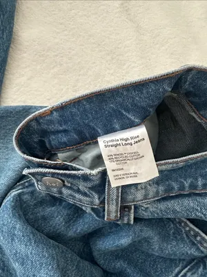 Reformation | Cynthia High Rise Striaght Long Jeans thumbnail 7