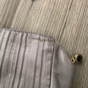 Bulgari for Emirates Silver Ruched Travel Case Makeup Bag Cosmetic Purse thumbnail 8