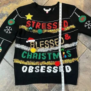 NO BO No Boundaries Christmas Sweater XL 15-17 thumbnail 4