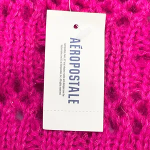 Aeropostale Sweater Womens Large Open Knit Y2k Dopamine Mall‎ Goth Indie Fairy thumbnail 11