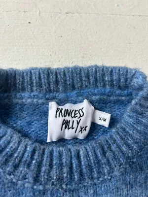 Princess Polly Blue Cropped Knit Sweater thumbnail 3