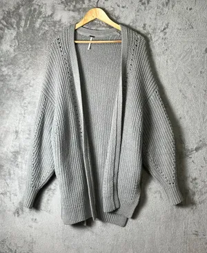 Free People Nightingale Cardigan Sweater Oversized Open Front Knit Women's Small thumbnail 1