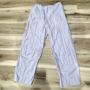 ATM Anthony Thomas Melillo Poplin Wide Leg Crop Pants Purple Women’s 12 thumbnail 4
