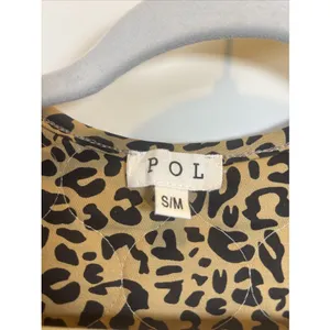 POL Corduroy Floral Leopard Open‎ Front Vest Size Small Medium Oversized Pockets thumbnail 2