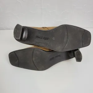 Etienne Aigner Womens Boots Size 7.5 Brown Suede Block Heels Ankle High thumbnail 3
