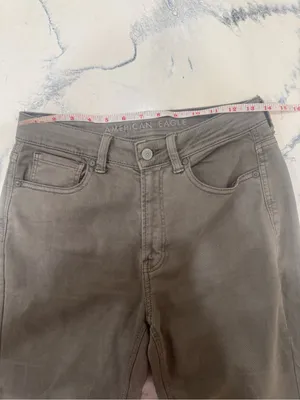 American Eagle Mom Jeans - Gray High-Rise Denim 4L thumbnail 10
