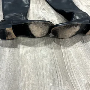Frye Melissa Black Button Back Zip Leather Riding Boots Size 7 thumbnail 4