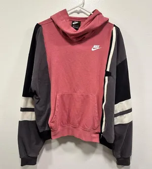 Nike sweatshirt! Nike + vintage reworked custom made pink & gray size M/L! thumbnail 2