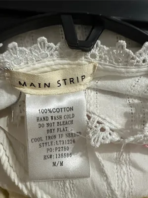 Main Strip White Embroidered Tassel sleeveless top thumbnail 5