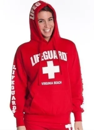 Outer Banks Life Guard Hoodie Red thumbnail 1