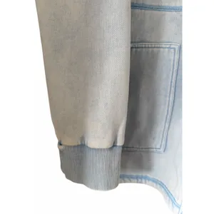 Pilcro‎ Anthropologie Fleece Shirt Jacket Washed Blue Women's Size Large thumbnail 8