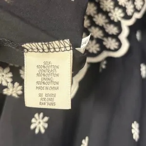 Adiva Black And White Floral Embroidered Cotton Top Size 1X‎ thumbnail 9