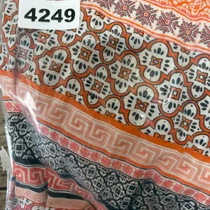 Ramy Brooks‎ orange and blue printed silk dress size medium thumbnail 8