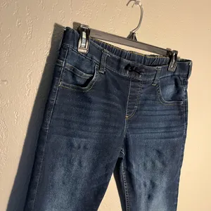 Wrangler Blue Straight Leg Jeans Classic Style Drawstring Pants Distressed SZ 10 thumbnail 5