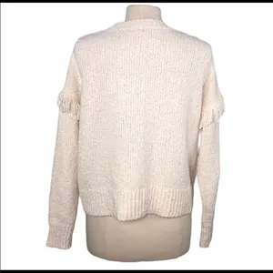 Madewell ivory Montford Fringe Pullover Sweater thumbnail 6