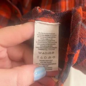 ✨Free People Gauze Plaid Flannel Sz XS T-Shirt✨ thumbnail 13