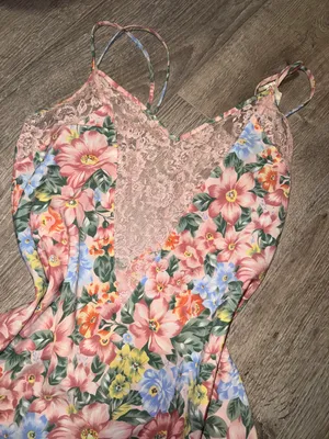 Victoria’s Secret vintage 90’s gold label floral lace slip dress thumbnail 2