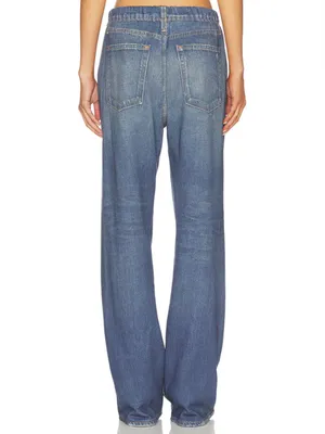 Rag & Bone Miramar Fleece Wide Leg Faux Jean Pants thumbnail 4