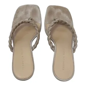 Veronica Beard Marissa Sand‎ Suede Square Toe Thong Sandal Braided Summer 9.5 thumbnail 9