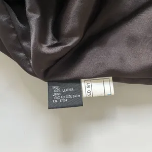 N.Y.D.A Leather Jacket Women Brown Soft Full Zip Modern Minimalist Moto Sz Large thumbnail 7