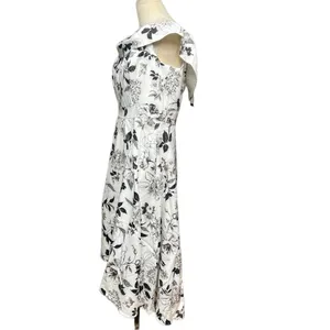 City Chic Flourish Off the Shoulder Dress Ivory Mod Floral Plus Size 14‎ thumbnail 6